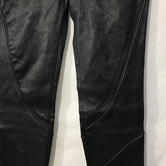 NWT $998 Diesel 'L-Elide' Leather Pants w/ Zipper-Detail in‎ Black [SZ 26 ] - Picture 5 of 13